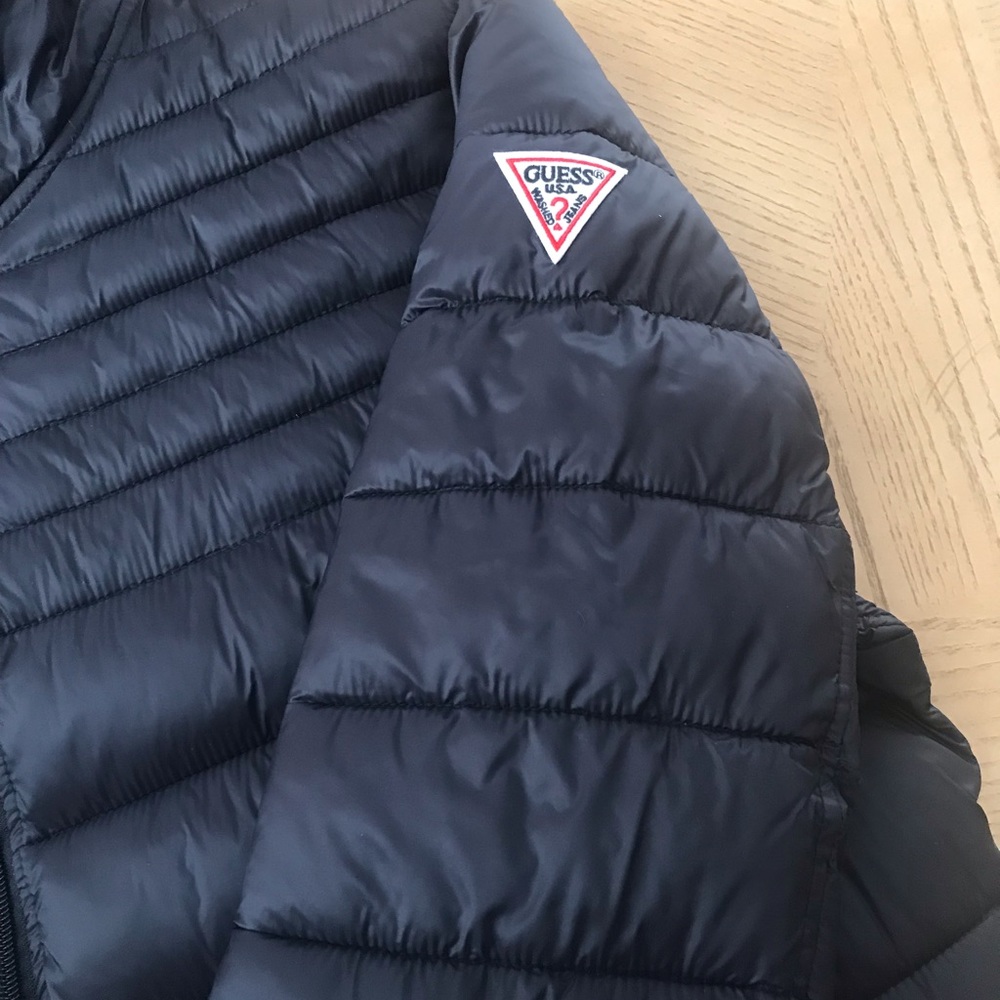 Guess Men’s Puffer Jacket XL Black-Grey - Picture 9 of 15